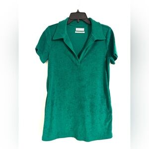 Urban Outfitters Sz S Women's Green Soft Terry Polo Pullover Mini Dress 💚